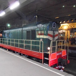 Bahnhof und Zugfahrt nach Moskau